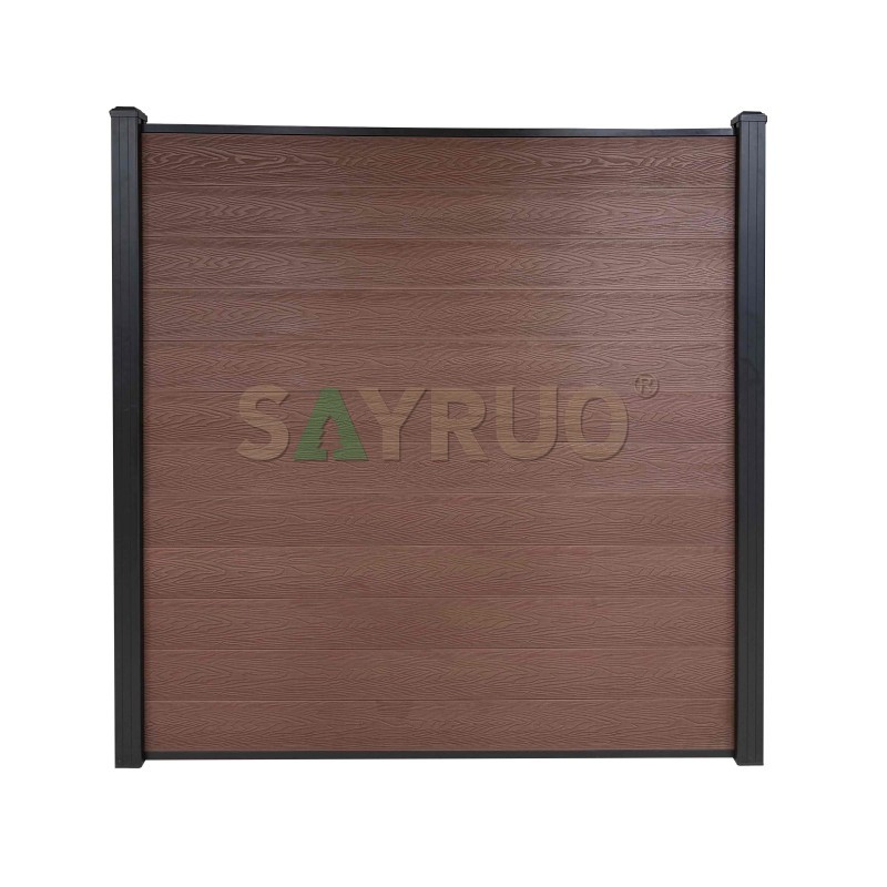 سياج WPC بتصميم مناظر طبيعية عصري مع نقش ثلاثي الأبعاد - SAYRUO