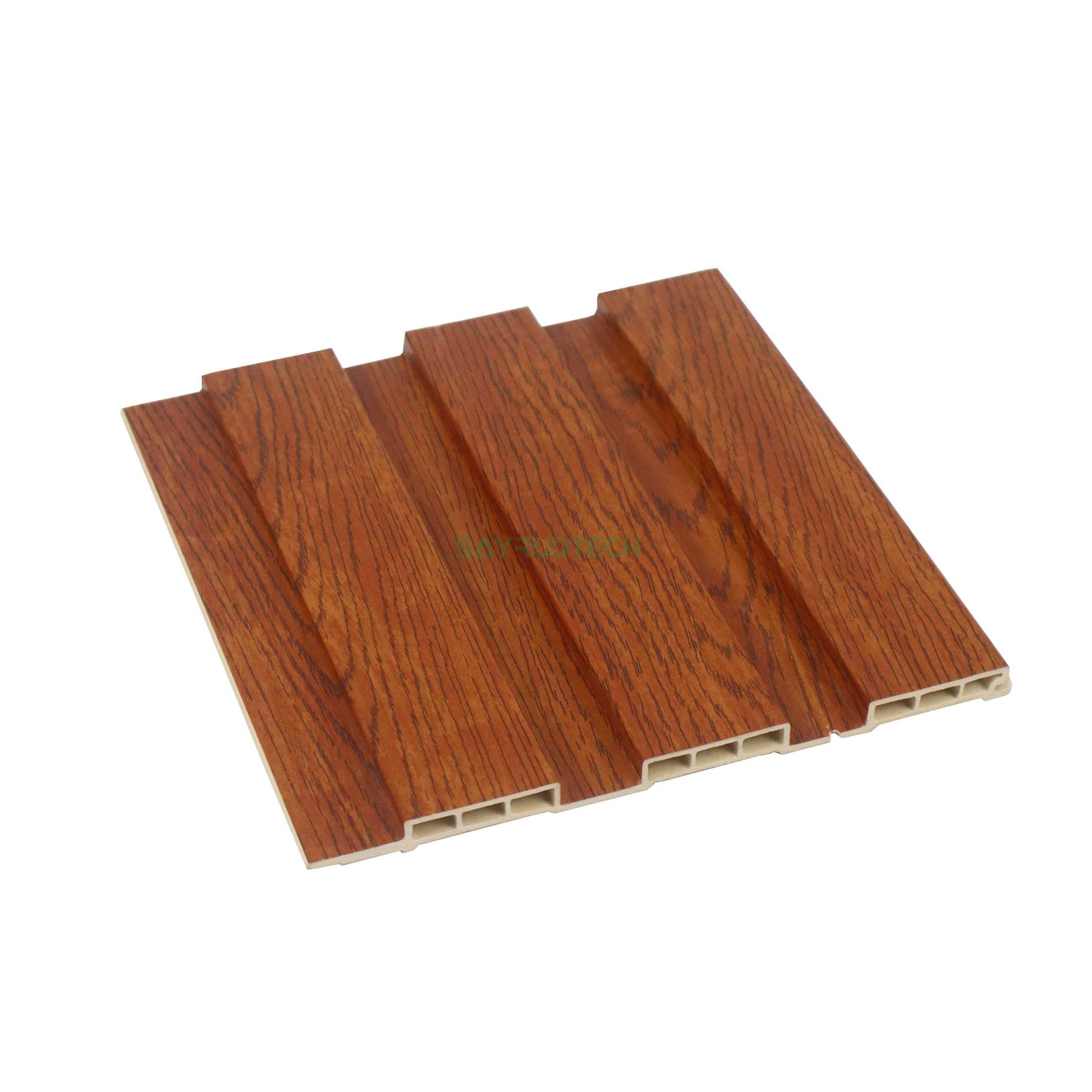 Outdoor PVC Wood Grain Wall Panel Exterior Cladding Weatherproof - سايروتك